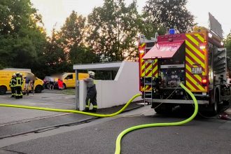 Brand im Postverteilzentrum Reiskirchen